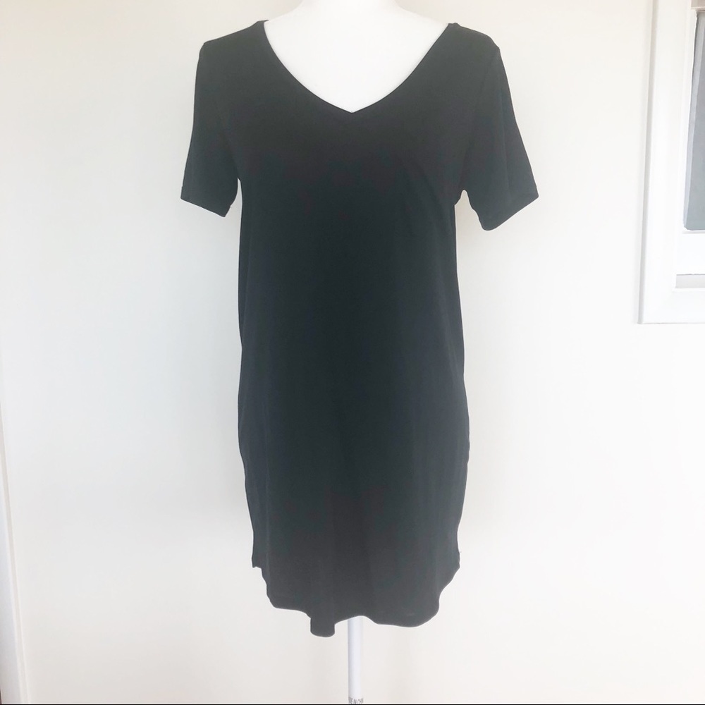 Dear Apple Black T-shirt Dress Spring/Summer S